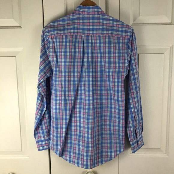 Vineyard Vines Slim Fit Whale Shirt Plaid Blue XS - Picture 6 of 6